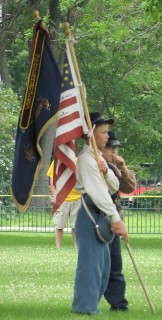 Color Guard awaits instructions
